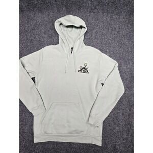 Adidas Hoodie Mens Medium Smiley Face Graphic Pullover Kangaroo Pocket Hooded